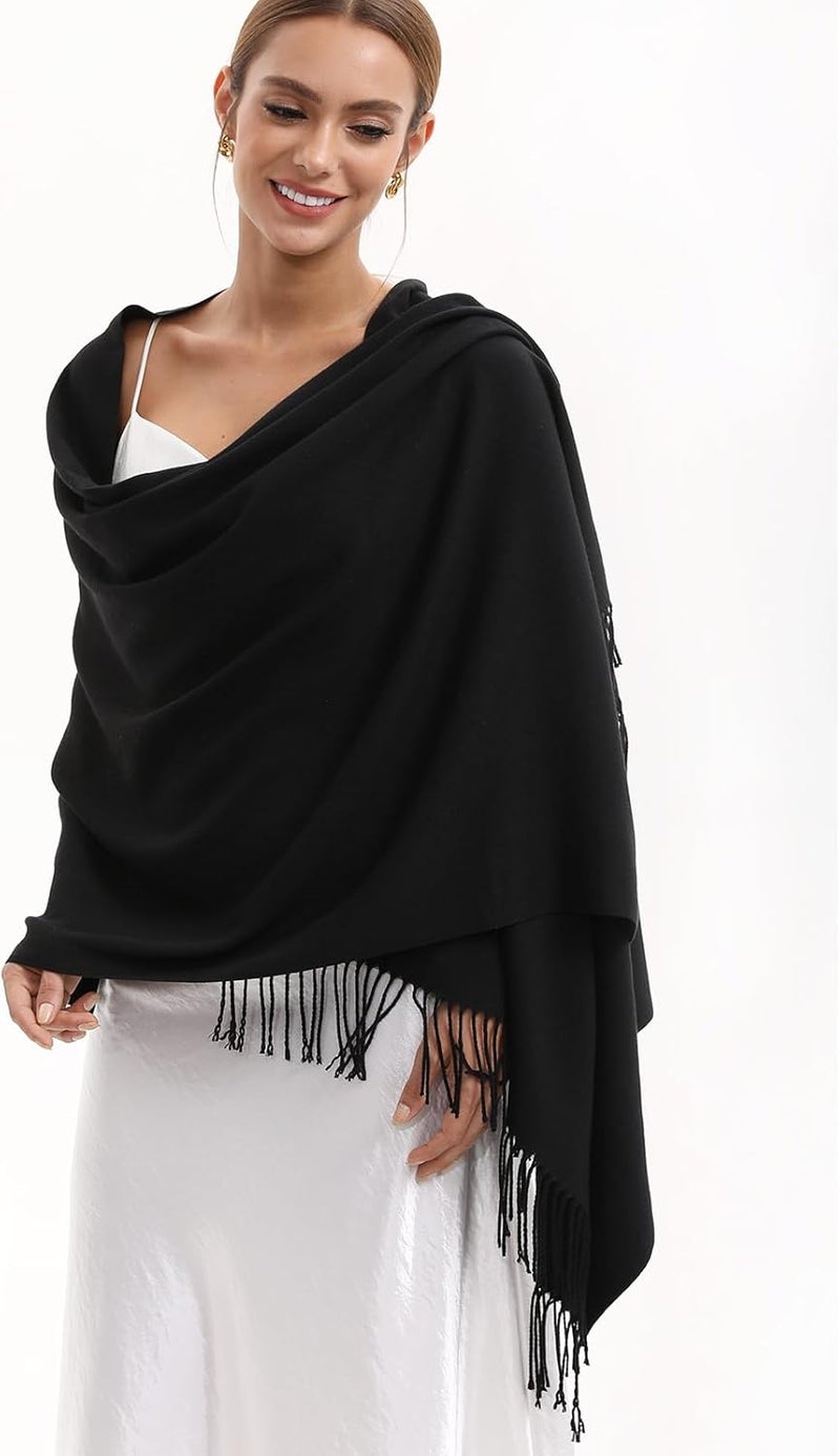 vimate Pashmina Scarf and Shawl - Soft Women Pashminas Wrap for Wedding Evening Party dresses - Image 2